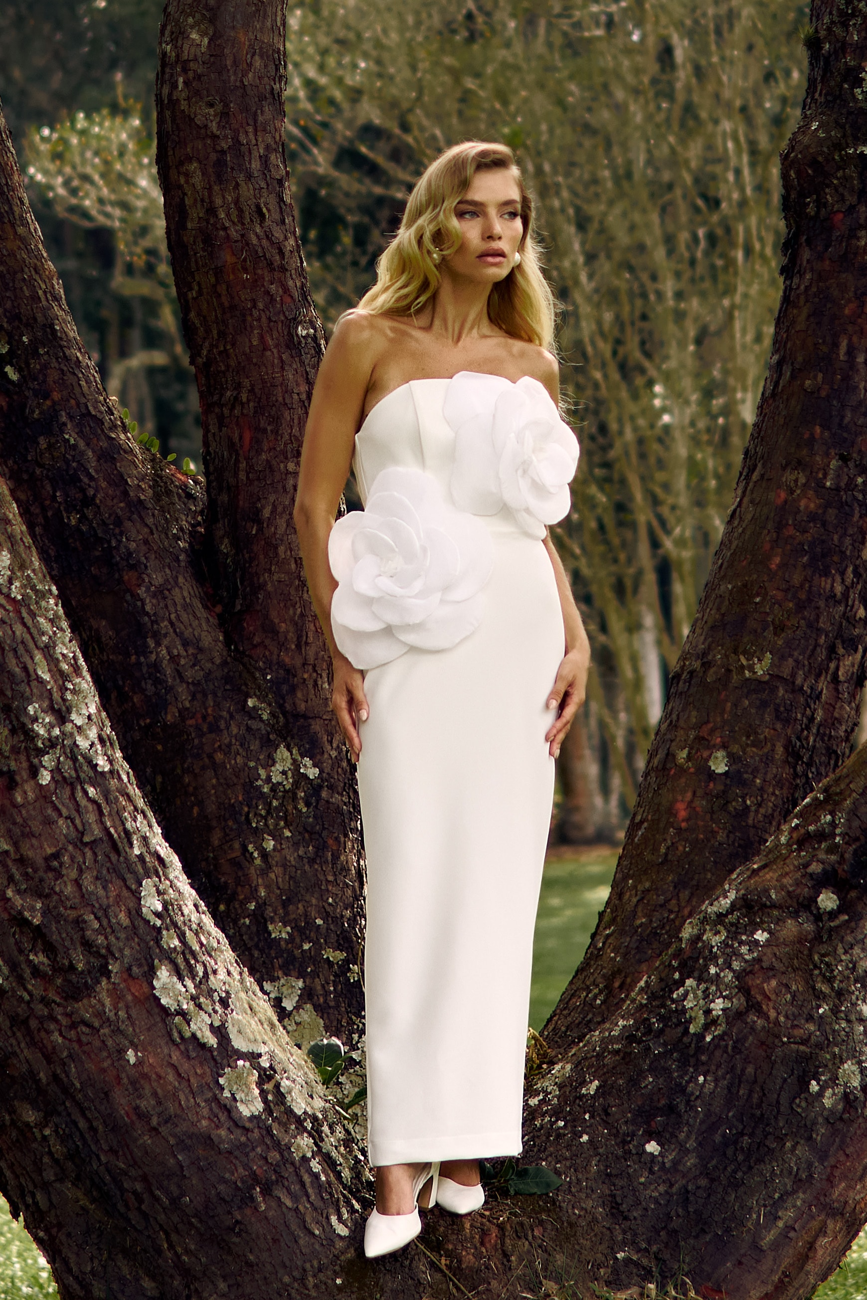 Vestido super midi emma Off-White