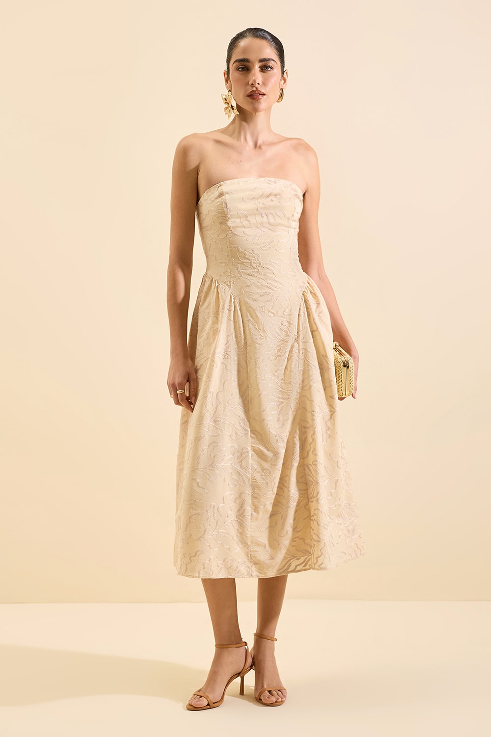 Vestido thami Bege
